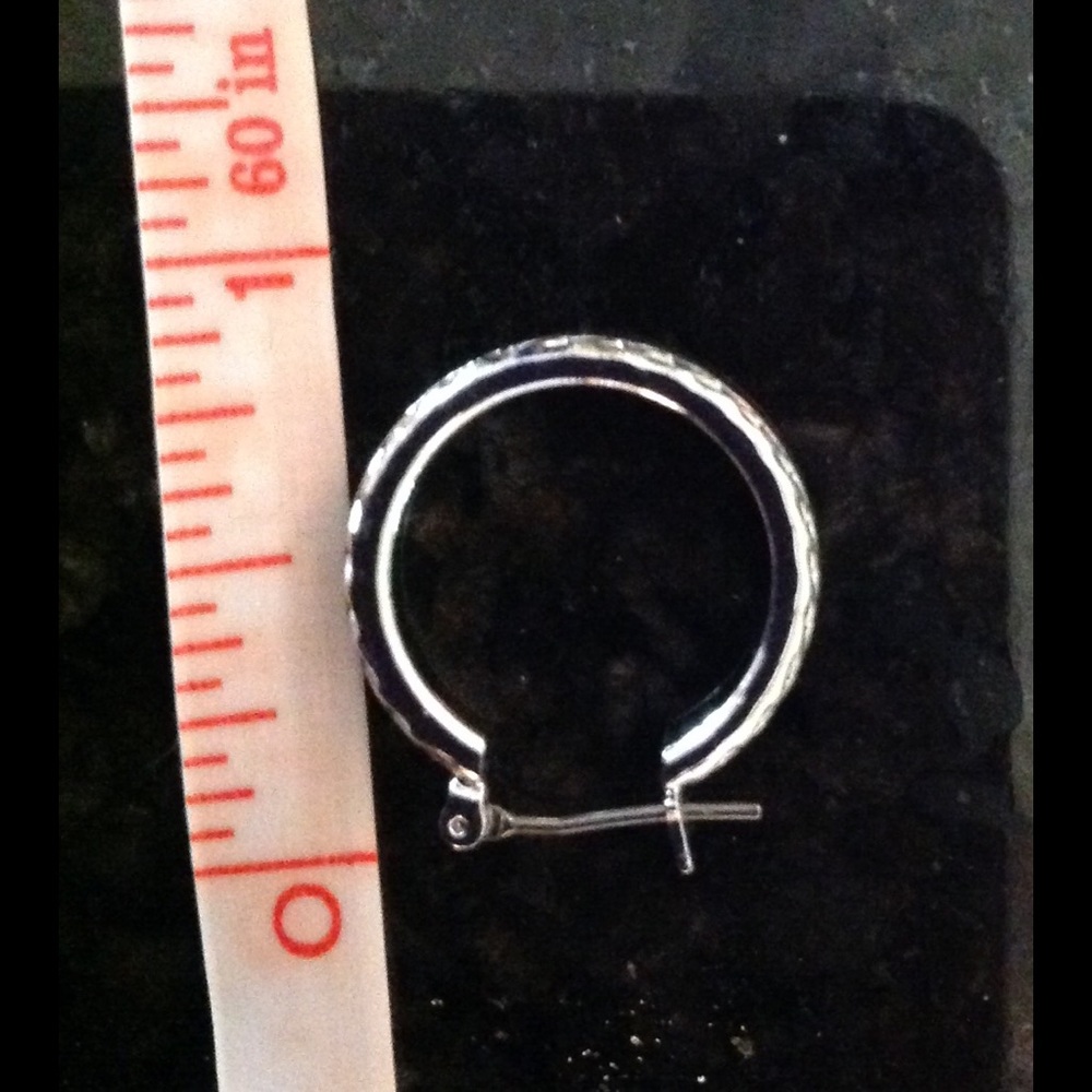 Silver Hoops - Picture 3 of 3